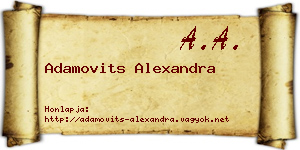 Adamovits Alexandra névjegykártya